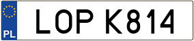 Trailer License Plate